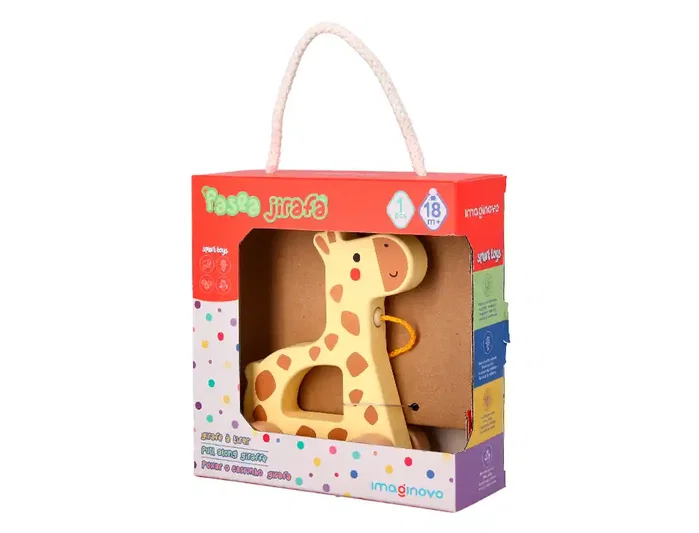 Imaginovo Jirafa para Arrastrar con Ruedas de Madera Imaginovo Jirafa para Arrastrar con Ruedas de Madera