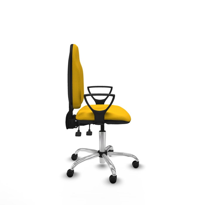 PIQUERAS Y CRESPO Silla de oficina Algarra con mecanismo Asincro, Amarillo PIQUERAS Y CRESPO Silla de oficina Algarra con mecanismo Asincro, Amarillo