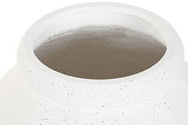 DKD Home Decor Macetero Moderno Blanco Roto Magnesia 43 x 43 x 80 cm
