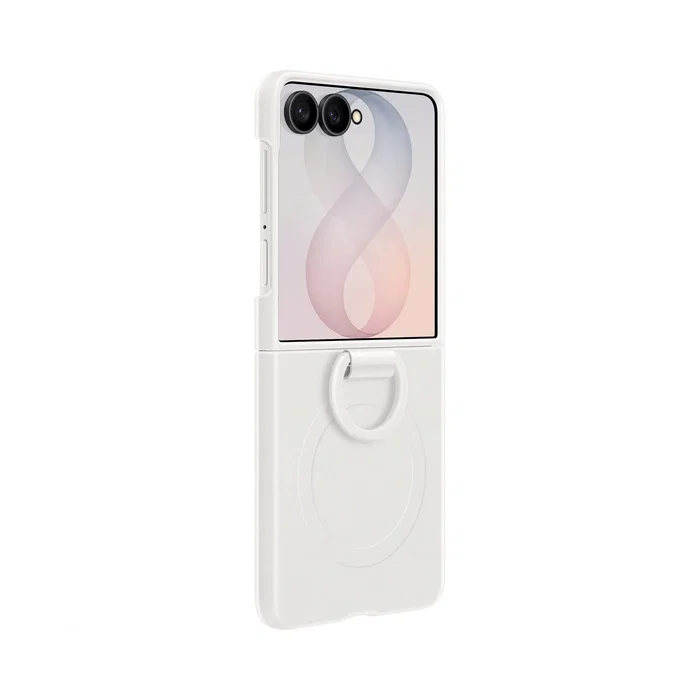 Samsung Funda de Silicona con Anillo Magnético para Galaxy Z Flip8 - Blanco
