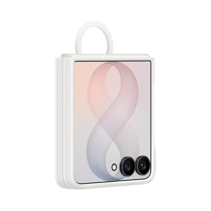 Samsung Funda de Silicona con Anillo Magnético para Galaxy Z Flip8 - Blanco