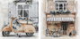 DKD Home Decor Cuadro Lienzo Pino 90x3,5x90 Surtido de 2 Unidades