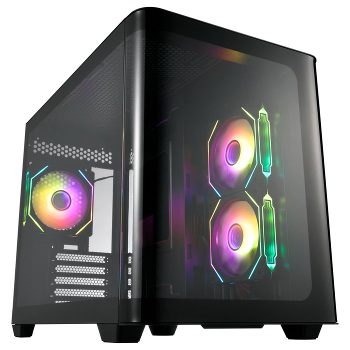 FSP S380-BA Carcasa Mini Torre mITX/mATX Negro ARGB Vidrio Templado