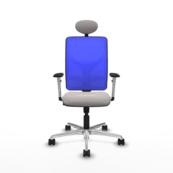 PIQUERAS Y CRESPO Silla de oficina Motilla con mecanismo Sincro, Blanco y Azul PIQUERAS Y CRESPO Silla de oficina Motilla con mecanismo Sincro, Blanco y Azul