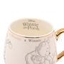 WIDDOP & CO Taza Winnie the Pooh Disney Porcelana China Ilustraciones Elegantes Dorados