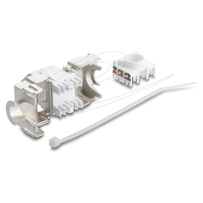 DeLOCK 90938 Módulo Keystone RJ45 a LSA Cat.6A Blanco