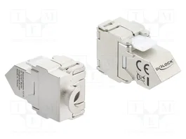 DeLOCK 90938 Módulo Keystone RJ45 a LSA Cat.6A Blindado Blanco