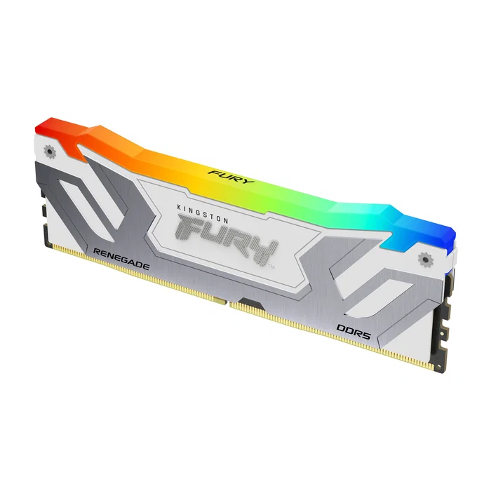 Kingston FURY Renegade RGB 24 GB DDR5 8400 MT/s CL40 CUDIMM - Blanco/Plata