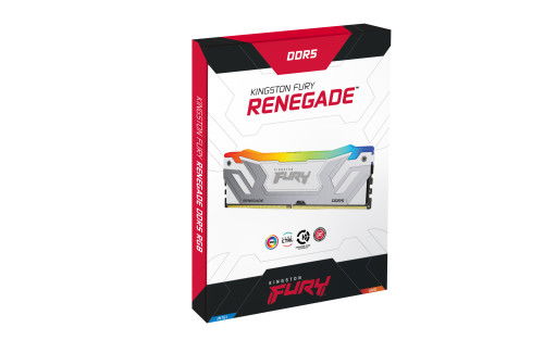 Kingston Fury Renegade RGB White DDR5 24GB 8400MT/s CL40 XMP CUDIMM KF584CU40RWA-24