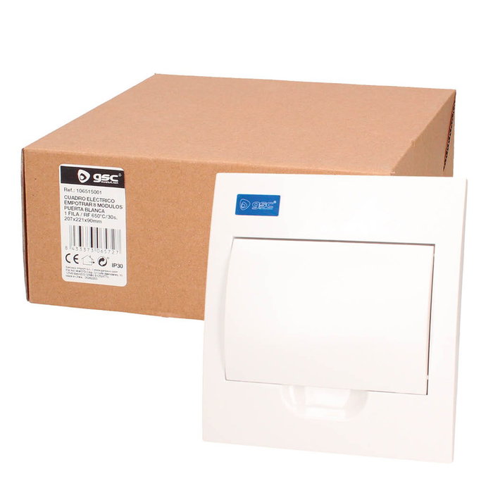 GSC Evolution Cuadro eléctrico de empotrar 8 módulos Blanco GSC Evolution Cuadro eléctrico de empotrar 8 módulos Blanco