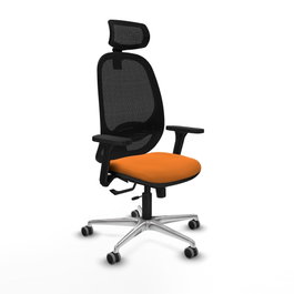PIQUERAS Y CRESPO Silla de oficina Cilanco Naranja/Negro