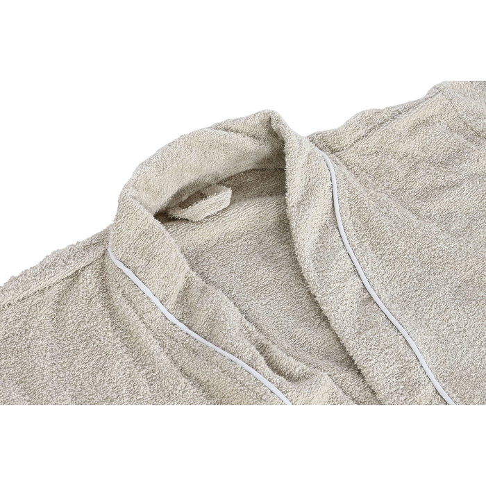 DKD Home Decor Set de 2 Albornoces para Hombre Beige 63x120 cm DKD Home Decor Set de 2 Albornoces para Hombre Beige 63x120 cm