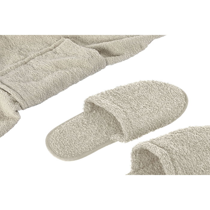DKD Home Decor Set de 2 Albornoces para Hombre Beige 63x120 cm DKD Home Decor Set de 2 Albornoces para Hombre Beige 63x120 cm