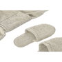 DKD Home Decor Set de 2 Albornoces para Hombre Beige 63x120 cm
