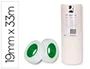 Q-connect Cinta Adhesiva Invisible 33 m x 19 mm, Pack de 8 Unidades, para Embolar, Escribir y Fotocopiar, No Amarillea