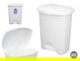 Arte Regal Papelera Pedal Plástico Blanco 30 L 39 x 48 x 32 cm (Set de 4)