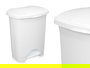 Arte Regal Papelera Pedal Plástico Blanco 30 L 39 x 48 x 32 cm (Set de 4)