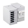 EFB Elektronik 53705.1V3 Carcasa de empalme para carril DIN sin panel frontal Gris RAL7035