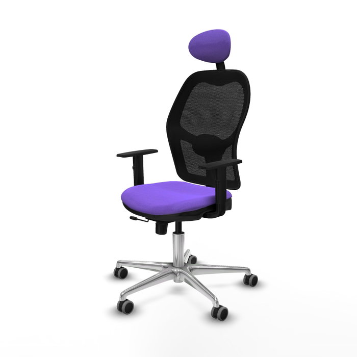 PIQUERAS Y CRESPO Silla de oficina Jorquera con mecanismo Sincro/Traslack, Lila y Negro PIQUERAS Y CRESPO Silla de oficina Jorquera con mecanismo Sincro/Traslack, Lila y Negro