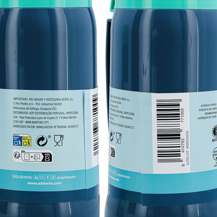 Termo Ampolla Vidrio Ciclon Quid 1 L Termo Ampolla Vidrio Ciclon Quid 1 L