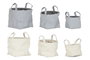 DKD Home Decor Set de 3 Cestas de Poliéster KONDO Gris y Crema