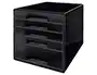 Leitz Dual Desk Cube 5 Cajones, Negro/Antracita, Caja de Almacenaje Sobremesa, 287x270x363 mm