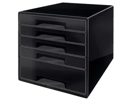 Leitz Dual Desk Cube 5 Cajones, Negro/Antracita, Caja de Almacenaje Sobremesa, 287x270x363 mm