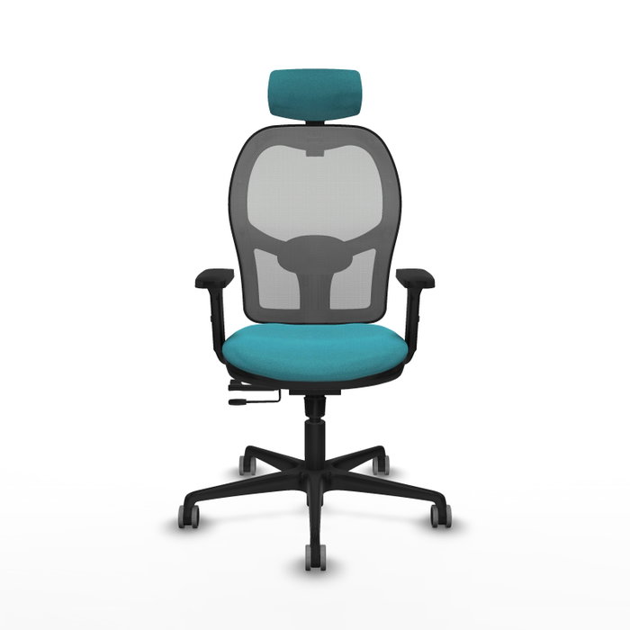 PIQUERAS Y CRESPO Silla de oficina Jorquera con mecanismo Sincro/Traslack, Turquesa y Gris PIQUERAS Y CRESPO Silla de oficina Jorquera con mecanismo Sincro/Traslack, Turquesa y Gris