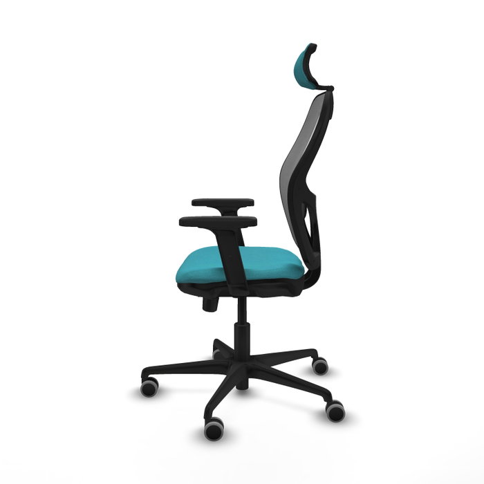 PIQUERAS Y CRESPO Silla de oficina Jorquera con mecanismo Sincro/Traslack, Turquesa y Gris PIQUERAS Y CRESPO Silla de oficina Jorquera con mecanismo Sincro/Traslack, Turquesa y Gris
