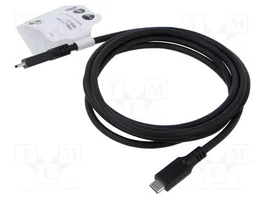GOOBAY Cable Thunderbolt 3, Thunderbolt 4 y USB 3.2 de 2m, Negro