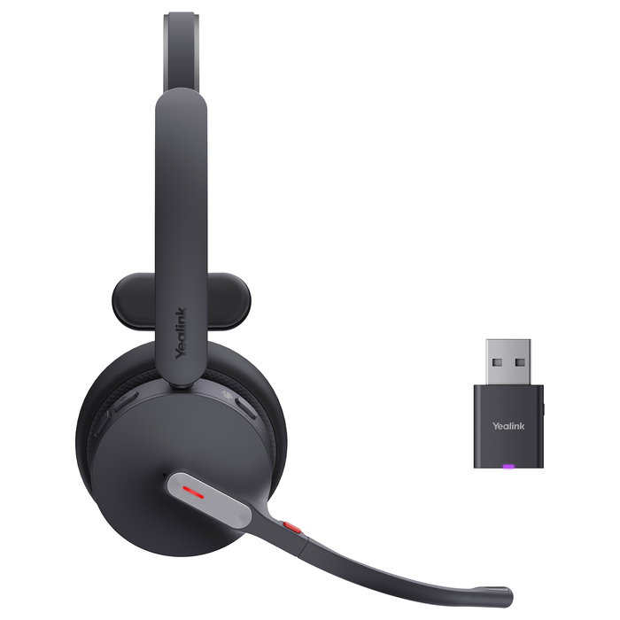 Yealink WH64 Hybrid Mono Teams Auriculares Inalámbricos Bluetooth para Oficina y Centro de Llamadas con Microsoft Teams