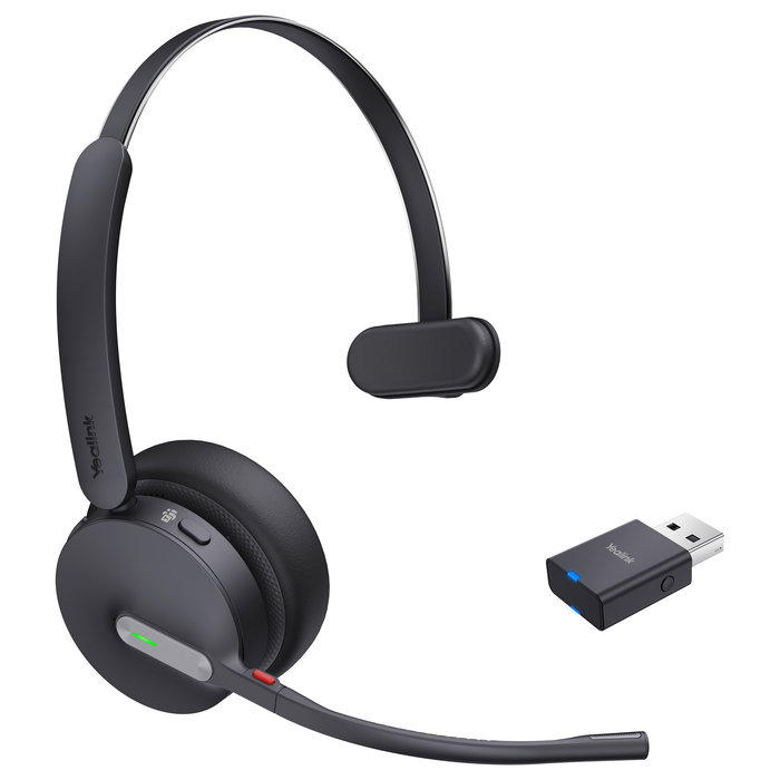 Yealink WH64 Hybrid Mono Teams Auriculares Inalámbricos Bluetooth para Oficina y Centro de Llamadas con Microsoft Teams