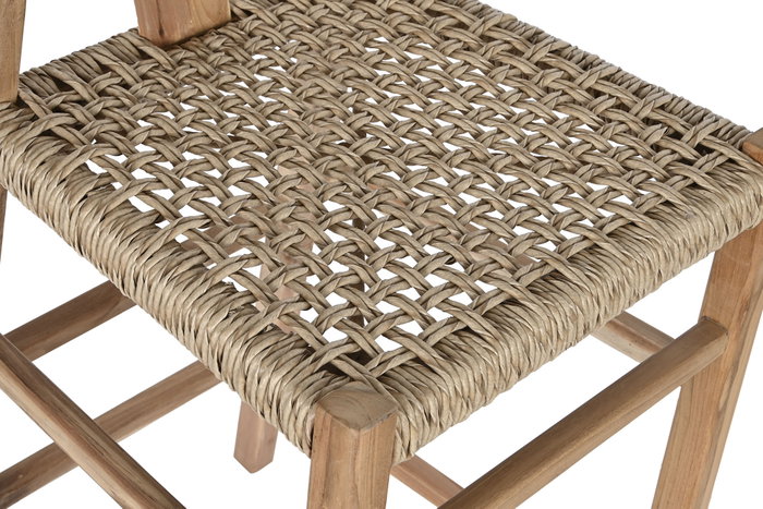 DKD Home Decor Taburete Natural 55 x 98 x 52 cm Teca Fibra