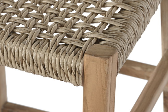 DKD Home Decor Taburete Natural 55 x 98 x 52 cm Teca Fibra