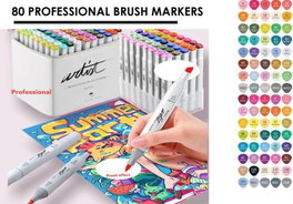 ARTIST BY ALEX BOG Estuche de 80 Rotuladores Professional Brush Doble Punta