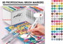 ARTIST BY ALEX BOG Estuche de 80 Rotuladores Professional Brush Doble Punta