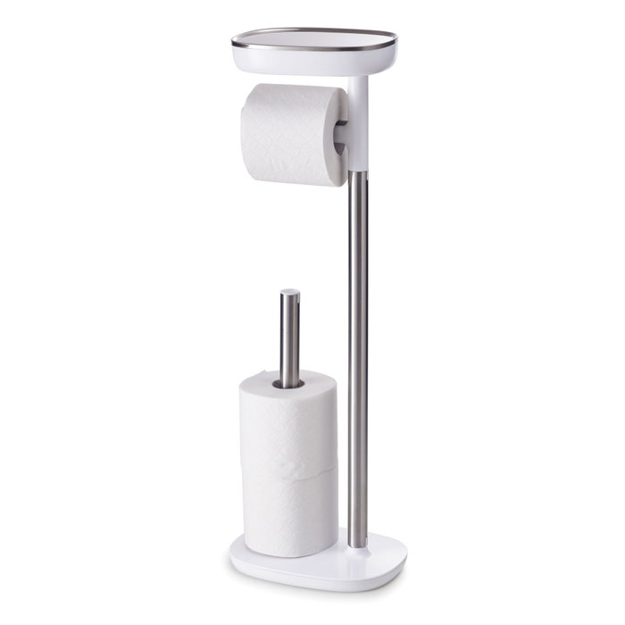 Joseph Joseph EasyStore St.Steel Toilet Roll Holder Silver / White