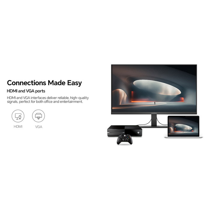 Koorui Monitor E2212F 21.45" (54,5 cm) FHD IPS 100Hz Negro