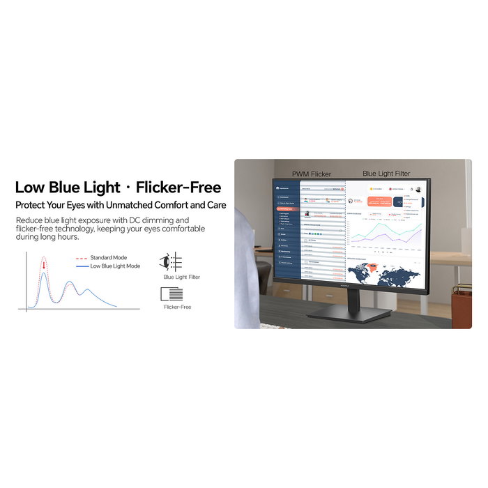 Koorui Monitor E2212F 21.45" (54,5 cm) FHD IPS 100Hz Negro