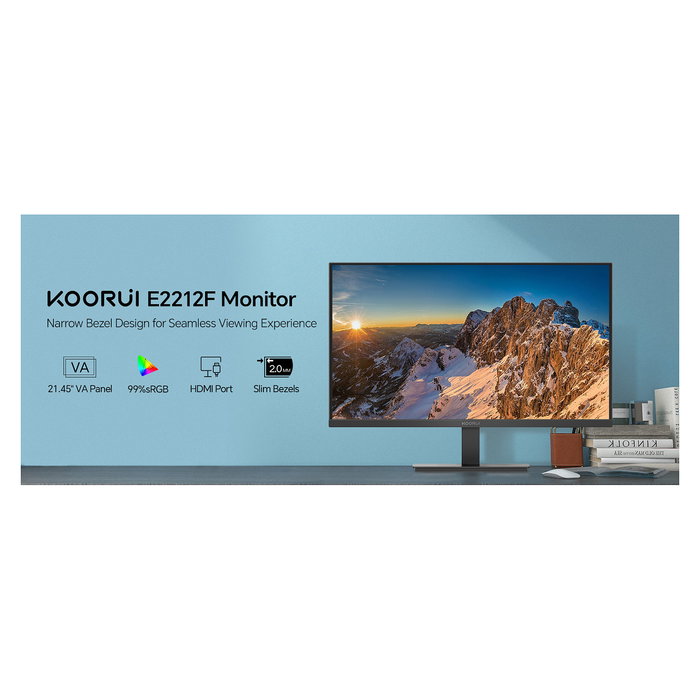 Koorui Monitor E2212F 21.45" (54,5 cm) FHD IPS 100Hz Negro