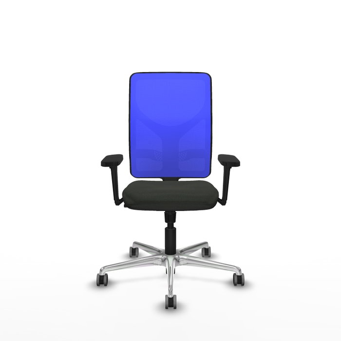 PIQUERAS Y CRESPO Silla de oficina Motilla con mecanismo Sincro, Azul y Negro