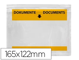 Q-connect Sobre Autoadhesivo Portadocumentos 165x122 mm Paquete 100 Unidades