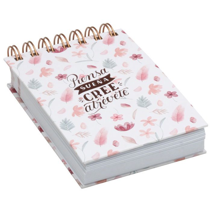 CMP General Libreta Con Espiral A6 Plantas, Tapas Duras, 150 Páginas, Ideal Para Tareas, Rosa Dorado CMP General Libreta Con Espiral A6 Plantas, Tapas Duras, 150 Páginas, Ideal Para Tareas, Rosa Dorado
