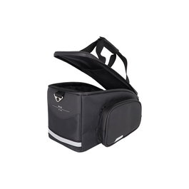 XLC Bolsa portabultos BA-M05 forma plana 10 litros con bolsillo exterior y adaptador 5 en 1