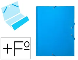 Liderpapel Carpeta Clasificadora Folio Prolongado 12 Departamentos Cartón Forrado Celeste