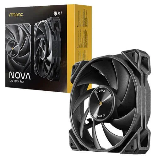 Antec Nova Ventilador para PC 120mm Negro - 95.32 CFM, PWM, FDB, Hasta 3200 RPM, Ruido 21.5-38.7 dB, 1 Unidad