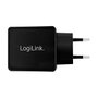 LogiLink Cargador USB-A de 12 W con 2 puertos, Negro