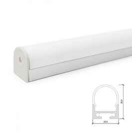 Greenice Perfil de Aluminio Curvado para Tira LED Techo/Colgante con Difusor Opal, 2M