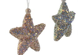 DKD Home Decor Decoración Colgante Navidad Fantasia Rosa Lila 4 x 16 x 9 cm (12 Unidades) Espuma Pvc