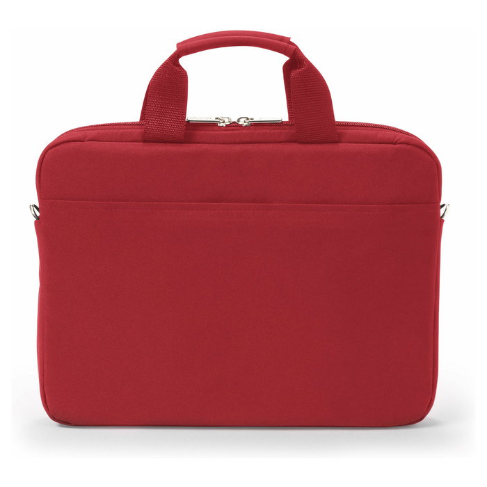 DICOTA Eco Slim Case BASE Maletín 14.1" con Asa y Tirante, Fabricado con Materiales Reciclados, Rojo DICOTA Eco Slim Case BASE Maletín 14.1" con Asa y Tirante, Fabricado con Materiales Reciclados, Rojo